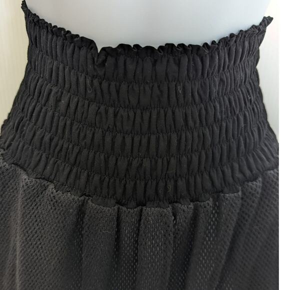 Loewe Paula’s Ibiza Black Sheer Mesh Strapless Smocked Dress or Skirt M - Picture 13 of 15